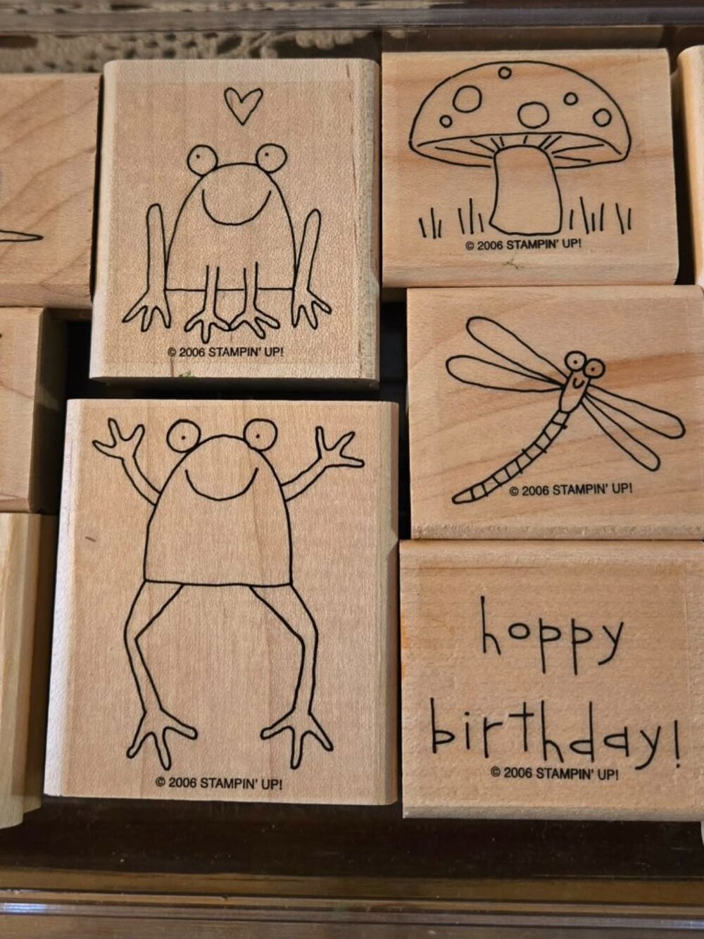 Stampin’ Up! “Unfrogettable” 2006 COMPLETE 11pc Rubber Stamp Set – Frog- Retired